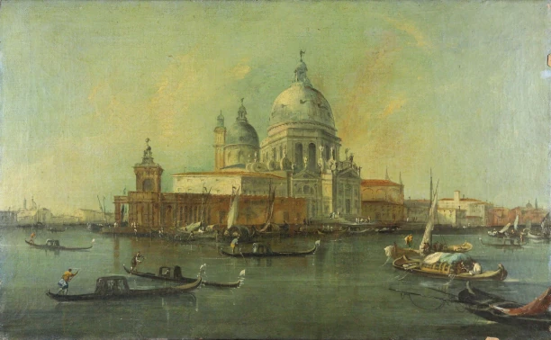 A Venetian scene, before restoration.